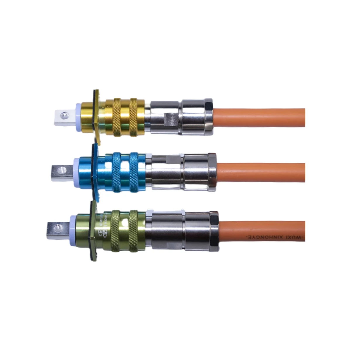 EV high-voltage connector, 8 mm 1-core, aluminium shell, model EV8-1CM