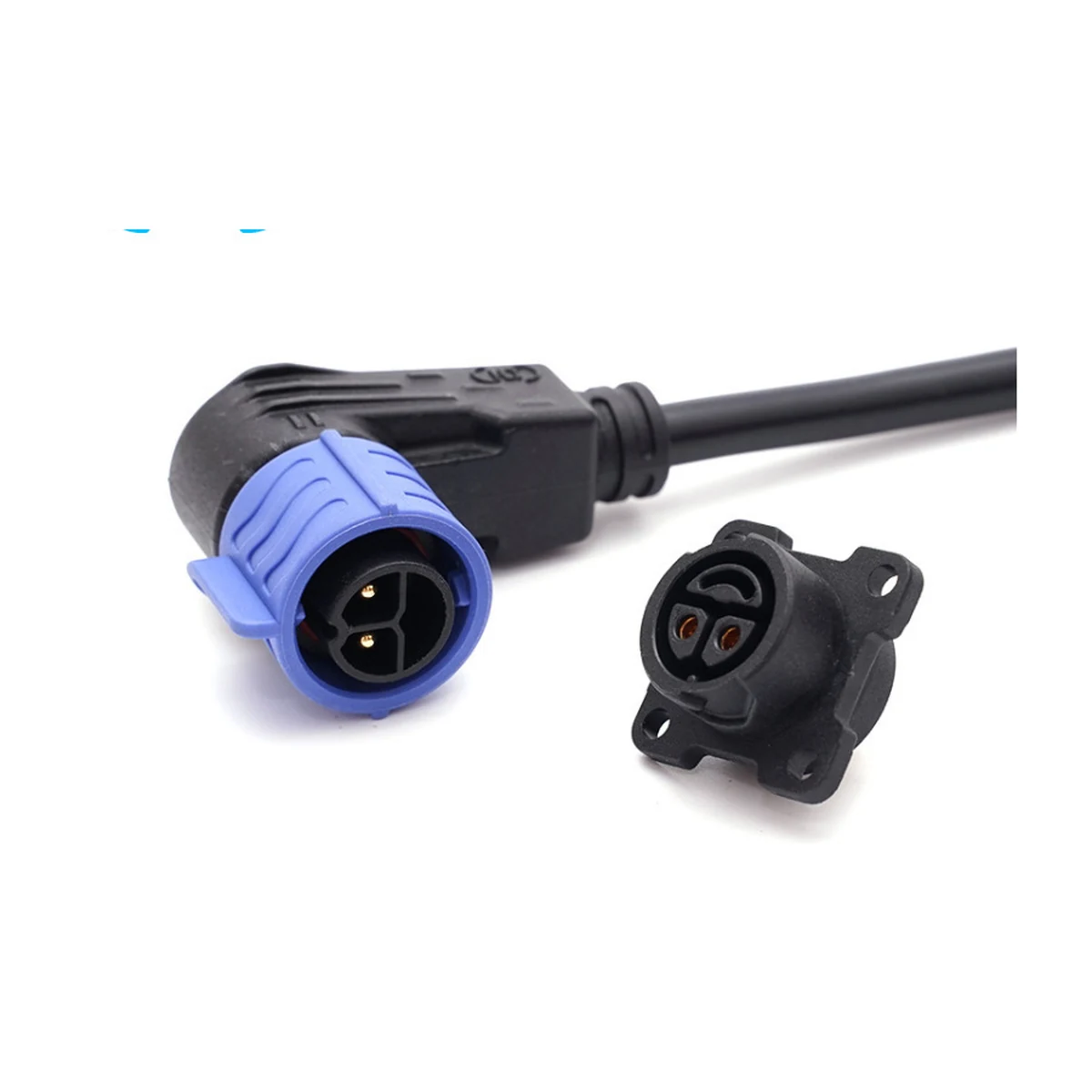 M20 2+0 quick-lock plug — lithium battery, IP67, model M20 2+0