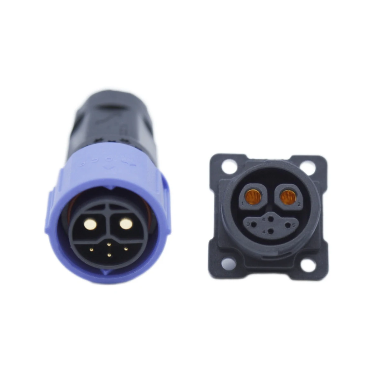 M25 2+4 quick-lock plug — battery-swap, IP67, view 1 of 1