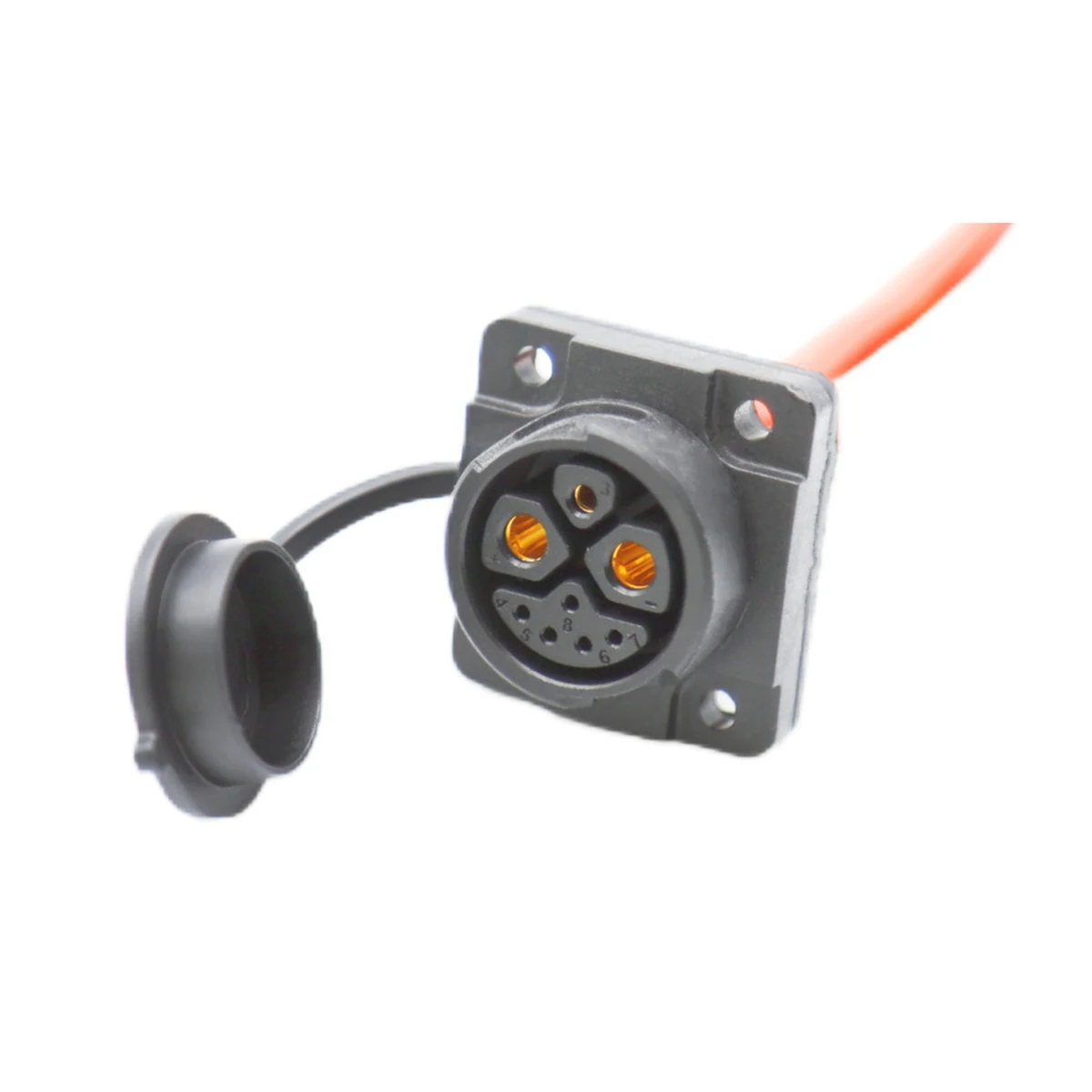 M25 2+1+5 quick-lock socket — lithium battery, IP67, model M25 2+1+5