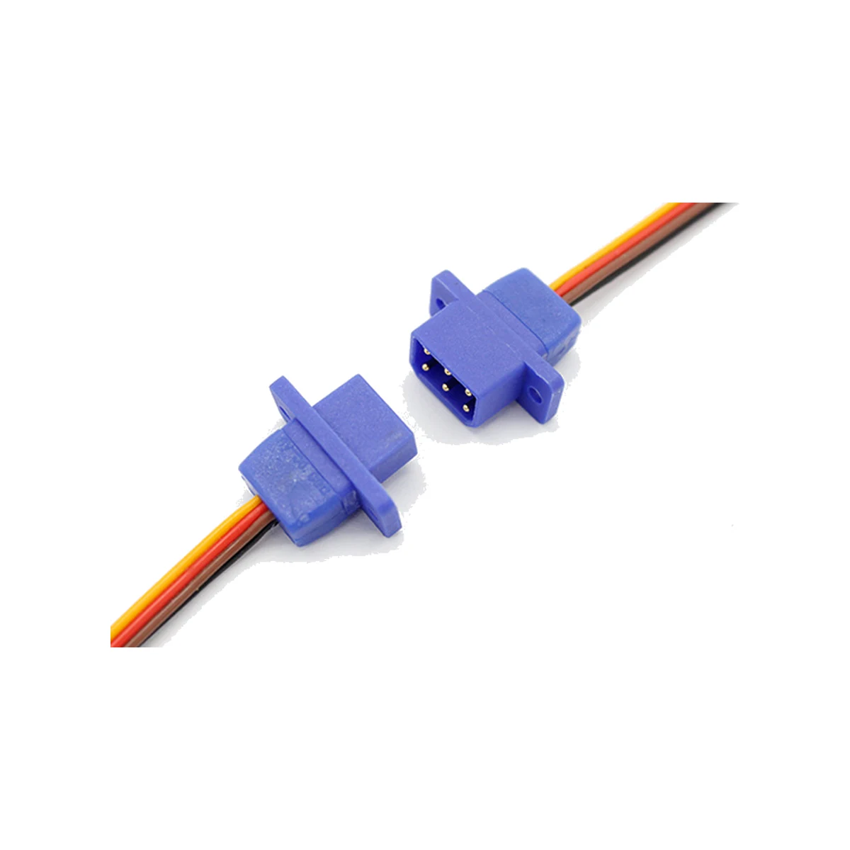Gold-plated 6-pin plug connector, 5 A, model JY-6P