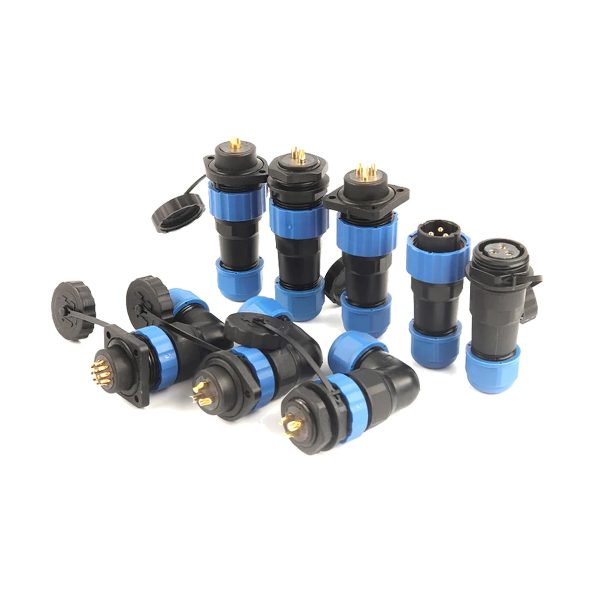 SP13-IN inline aviation connector — IP68, model SP13-IN