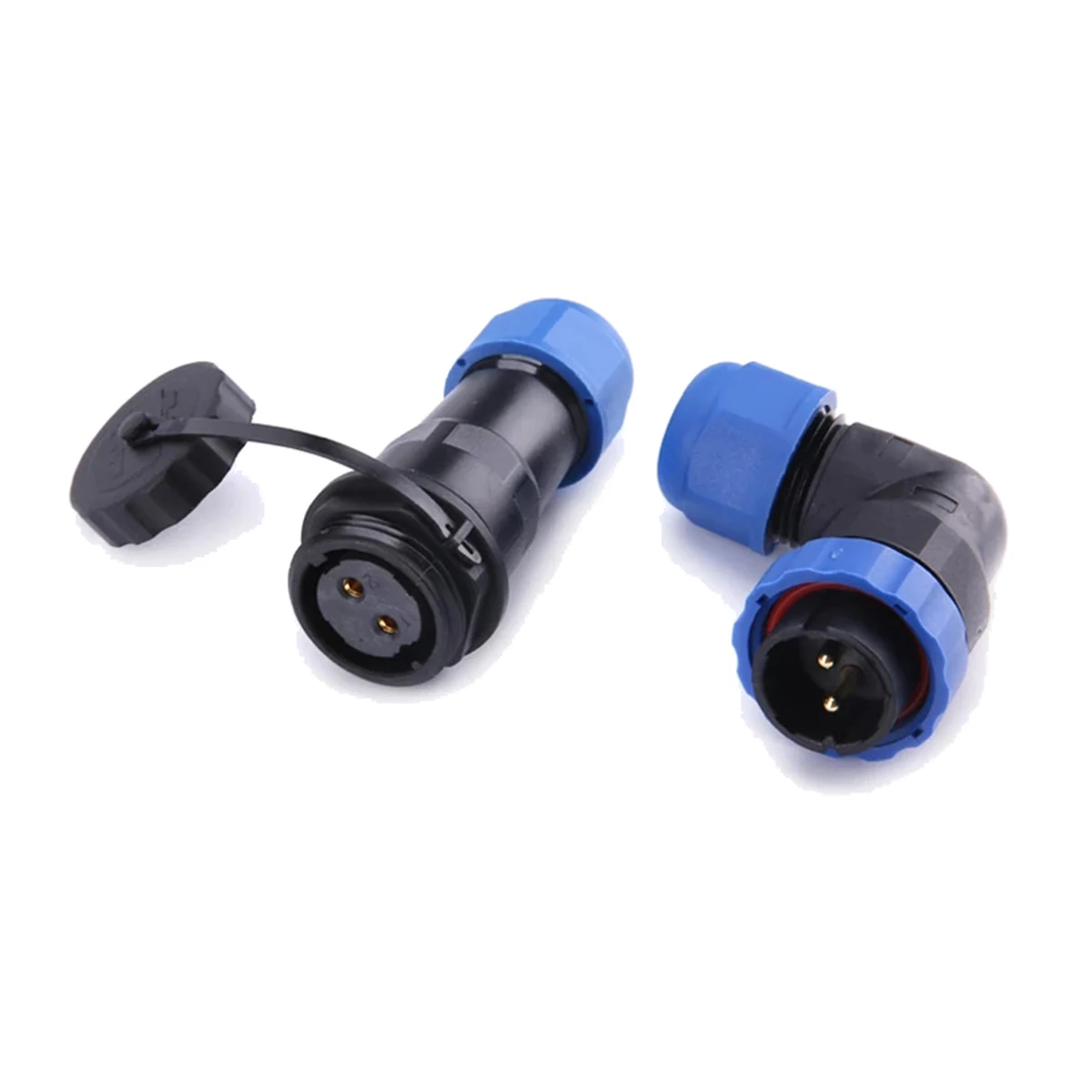 SP20-RA right-angle aviation connector — IP68, view 1 of 1