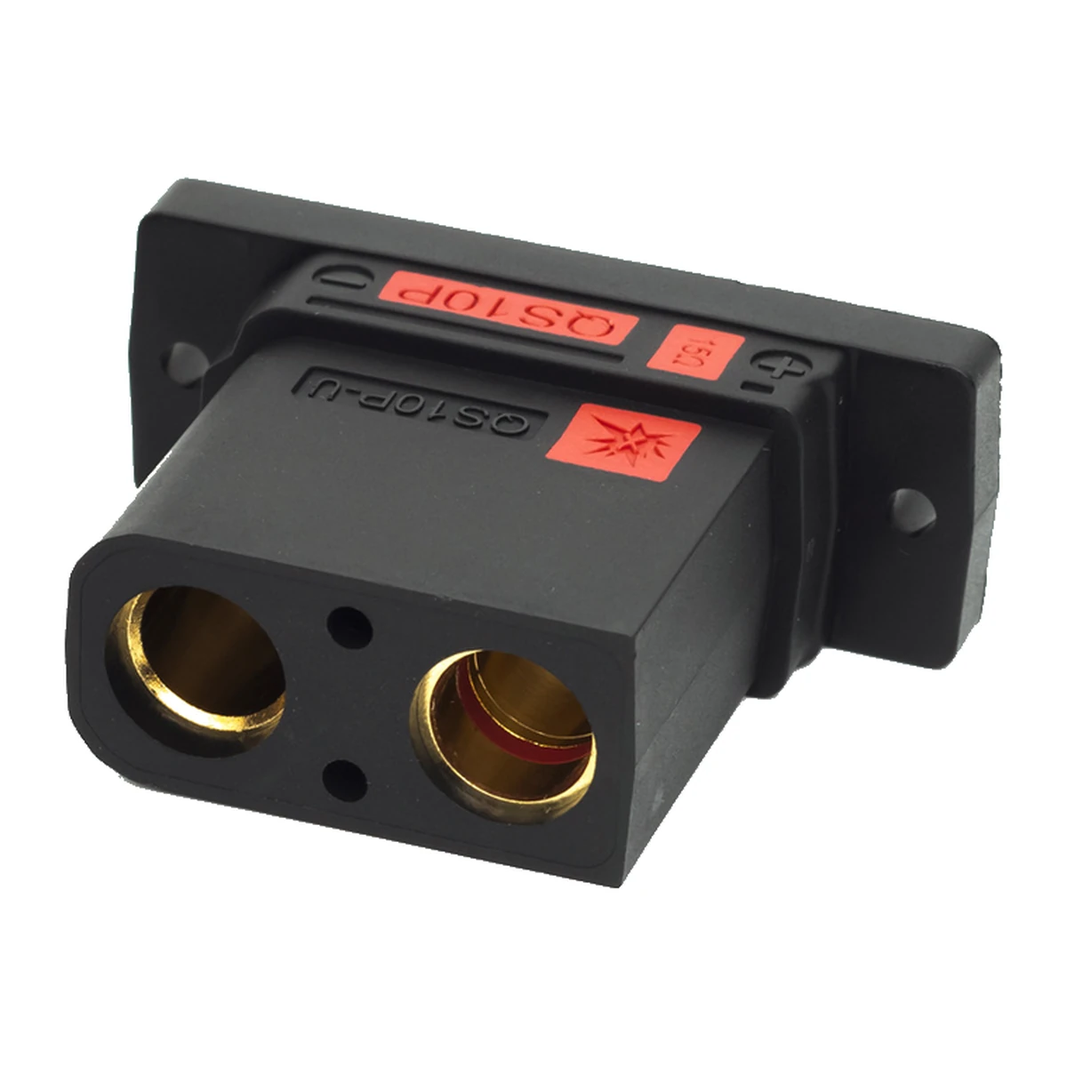 QS10P-U panel-locking high-current battery connector, 2-6AWG, model QS10P-U
