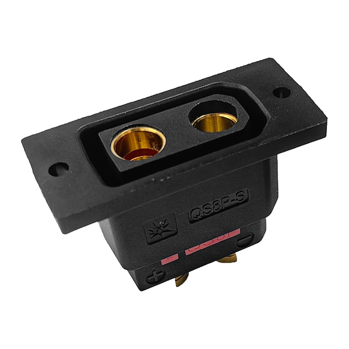 QS8P-S panel-locking high-current battery connector, IP20, model QS8P-S