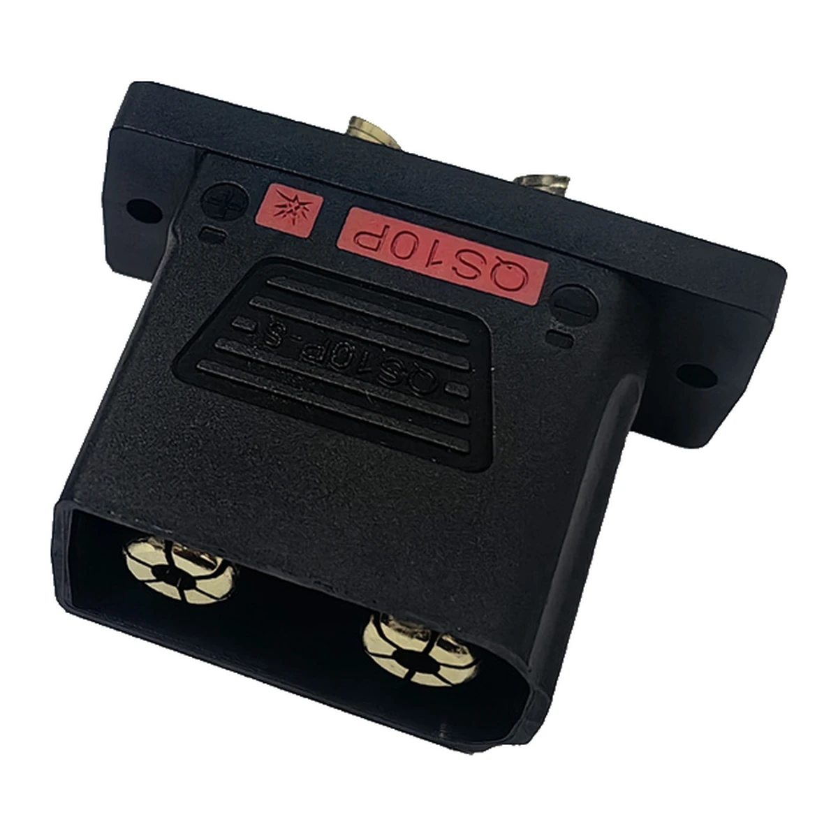 QS10P-S panel-locking high-current battery connector, 6-12AWG, model QS10P-S