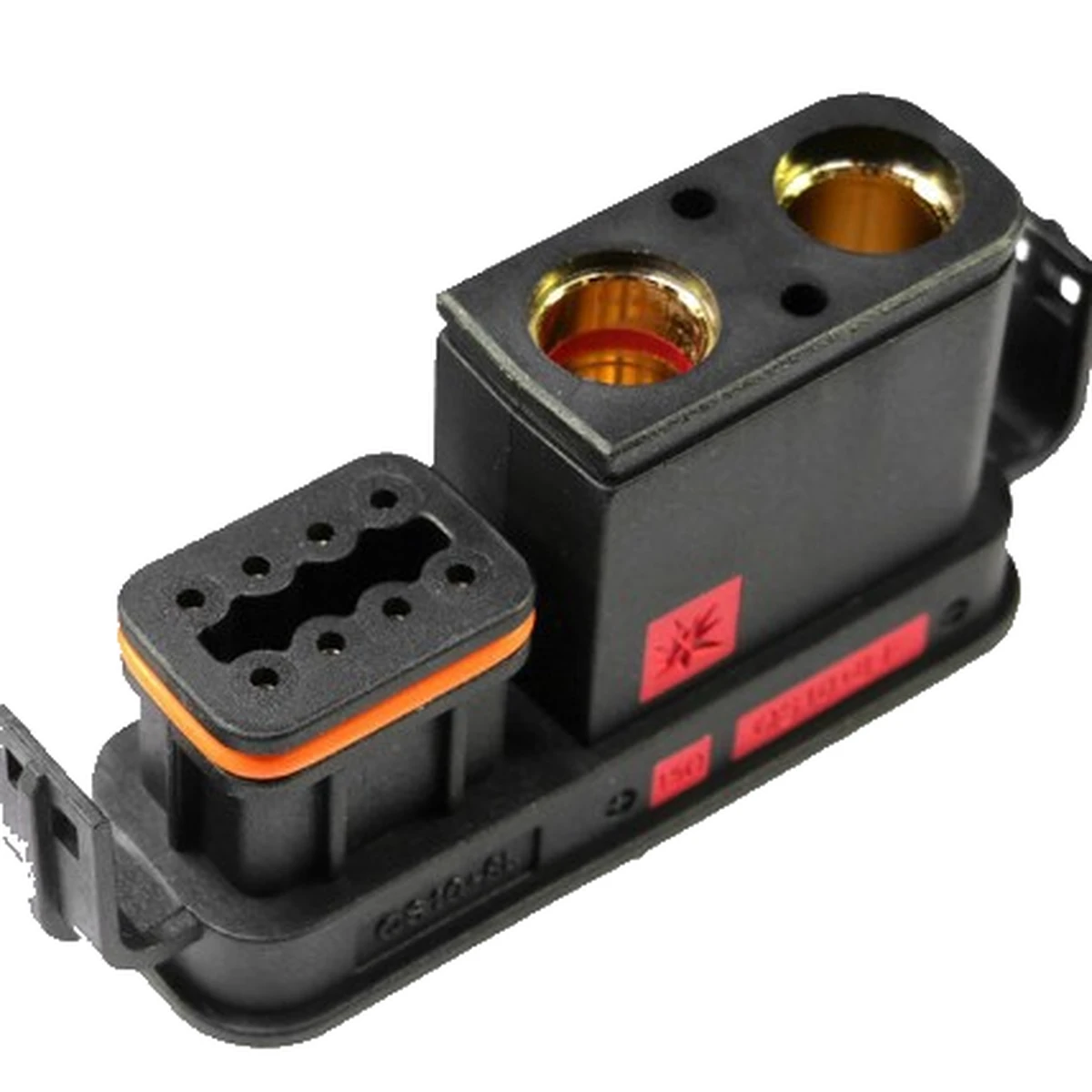 QS10-8L gold-plated high-current battery connector, IP65, model QS10-8L